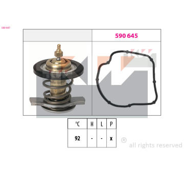 Termostat, chladivo KW 580 847