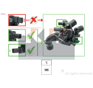 Termostat, chladivo KW 580 866
