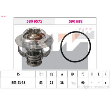 Termostat, chladivo KW 580 957