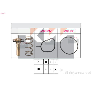 Termostat, chladivo KW 580 961