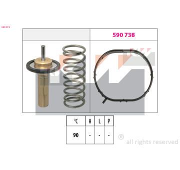 Termostat, chladivo KW 580 974