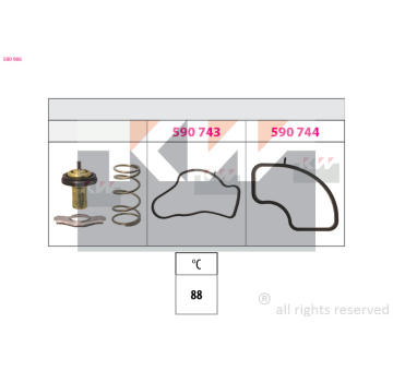 Termostat, chladivo KW 580 986