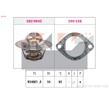 Termostat, chladivo KW 580 994