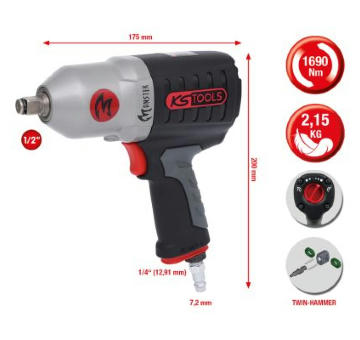 Rázový šroubovák (stlačený vzduch) KS TOOLS 515.1210