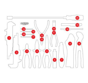 Penová vložka, organizér KS TOOLS 811.0045-97