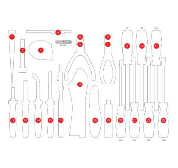 Penová vložka, organizér KS TOOLS 811.1032-97