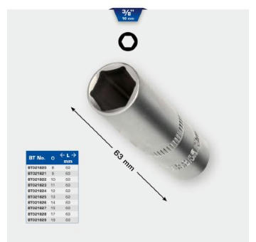 Sada  sestiuhelnikovych nastrcek KS TOOLS BT021826