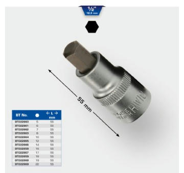 Sada  sestiuhelnikovych nastrcek KS TOOLS BT022866