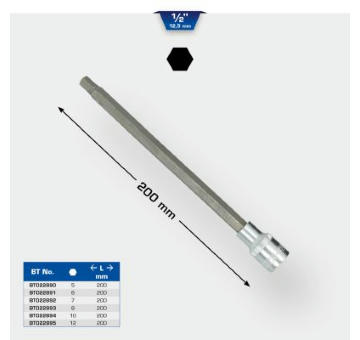 Sada  sestiuhelnikovych nastrcek KS TOOLS BT022890