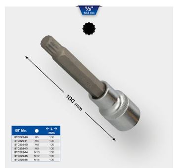 Sada  sestiuhelnikovych nastrcek KS TOOLS BT022945