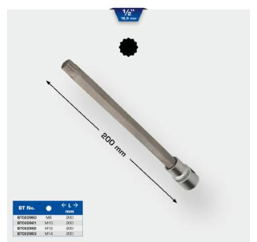 Sada  sestiuhelnikovych nastrcek KS TOOLS BT022963