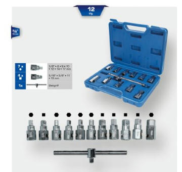 Set-sada nastrcnych klicu, vypousteci sroub oleje KS TOOLS BT711150