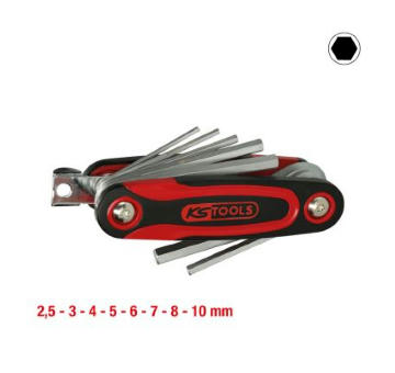 Sada zahnutých żroubováků KS TOOLS 158.3540