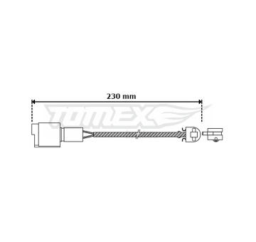 Vystrazny kontakt, opotrebeni oblozeni TOMEX Brakes TX 30-28