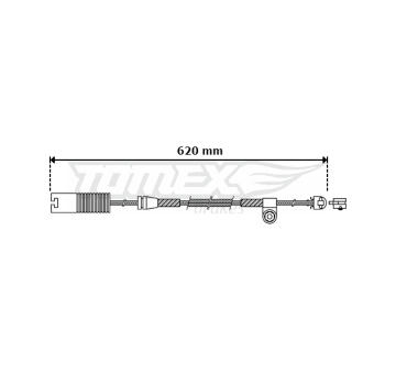 Vystrazny kontakt, opotrebeni oblozeni TOMEX Brakes TX 30-32