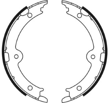 Sada brzdových čelistí, parkovací brzda ABE C02087ABE
