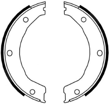 Sada brzdových čelistí, parkovací brzda ABE CRG002ABE