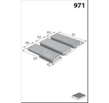 Filtr, vzduch v interiéru MISFAT HB354