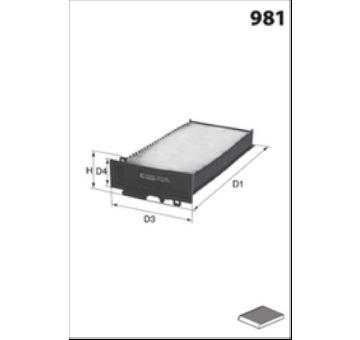 Filtr, vzduch v interiéru MISFAT HB326