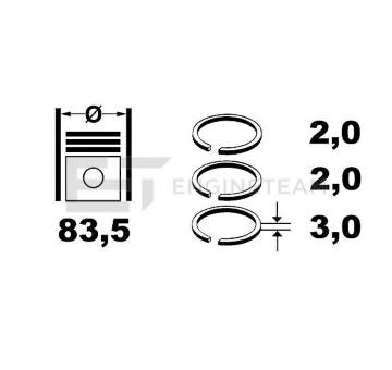 Sada pistnich krouzku ET ENGINETEAM R1002750