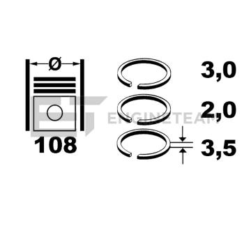 Sada pistnich krouzku ET ENGINETEAM R1009200