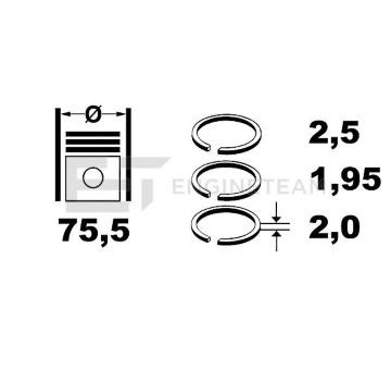 Sada pistnich krouzku ET ENGINETEAM R1009350