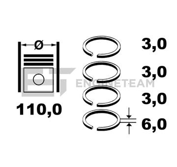 Sada pistnich krouzku ET ENGINETEAM R1011100