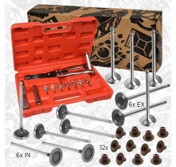 Súprava ventilov, sací/výfukový ventil ET ENGINETEAM VS0033VR2