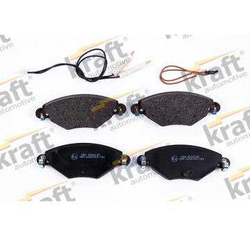 Sada brzdových destiček, kotoučová brzda KRAFT AUTOMOTIVE 6006125