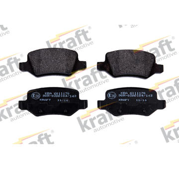 Sada brzdových destiček, kotoučová brzda KRAFT AUTOMOTIVE 6011170
