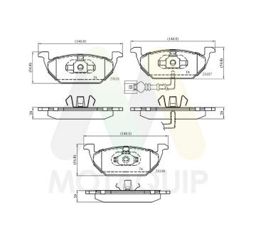 Sada brzdových destiček, kotoučová brzda MOTAQUIP LVXL1015