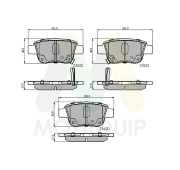 Sada brzdových destiček, kotoučová brzda MOTAQUIP LVXL1137
