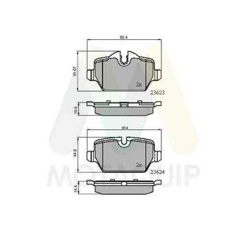 Sada brzdových destiček, kotoučová brzda MOTAQUIP LVXL1278