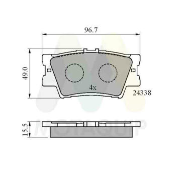 Sada brzdových destiček, kotoučová brzda MOTAQUIP LVXL1307