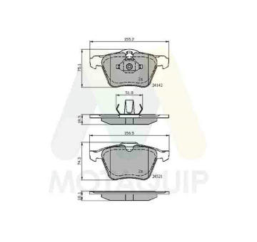 Sada brzdových destiček, kotoučová brzda MOTAQUIP LVXL1317