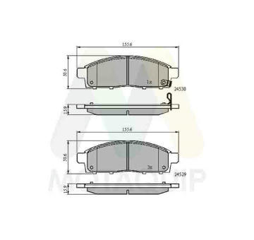 Sada brzdových destiček, kotoučová brzda MOTAQUIP LVXL1336