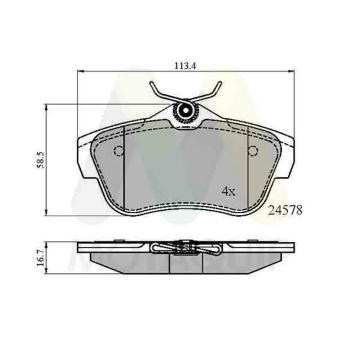 Sada brzdových destiček, kotoučová brzda MOTAQUIP LVXL1344