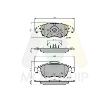 Sada brzdových destiček, kotoučová brzda MOTAQUIP LVXL1372