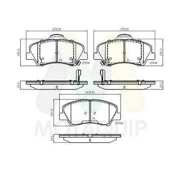 Sada brzdových destiček, kotoučová brzda MOTAQUIP LVXL1752