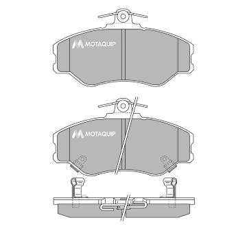 Sada brzdových destiček, kotoučová brzda MOTAQUIP LVXL213