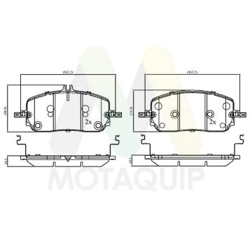Sada brzdových destiček, kotoučová brzda MOTAQUIP LVXL2189
