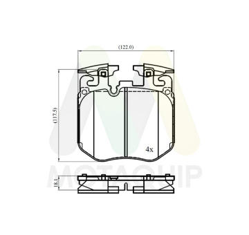 Sada brzdových destiček, kotoučová brzda MOTAQUIP LVXL2227