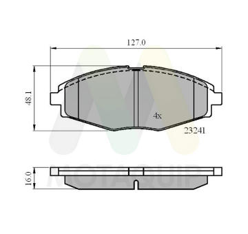 Sada brzdových destiček, kotoučová brzda MOTAQUIP LVXL260