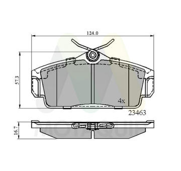Sada brzdových destiček, kotoučová brzda MOTAQUIP LVXL339