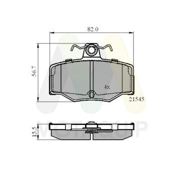 Sada brzdových destiček, kotoučová brzda MOTAQUIP LVXL626