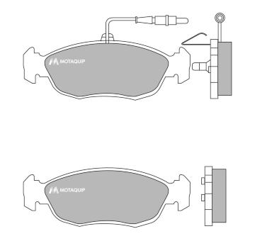 Sada brzdových destiček, kotoučová brzda MOTAQUIP LVXL672