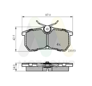 Sada brzdových destiček, kotoučová brzda MOTAQUIP LVXL680
