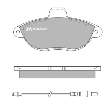 Sada brzdových destiček, kotoučová brzda MOTAQUIP LVXL971