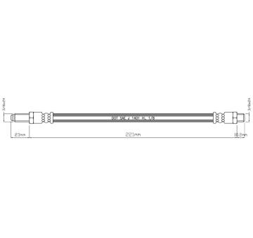 Brzdová hadice MOTAQUIP VBH375