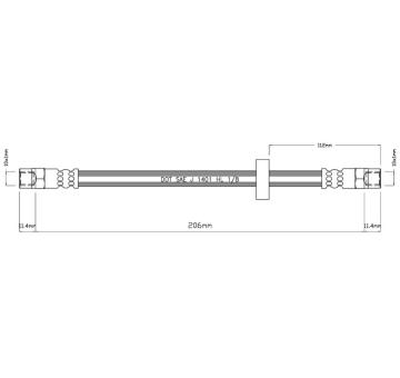 Brzdová hadice MOTAQUIP VBH529